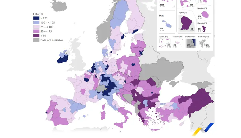 București-Ilfov urcă în topul UE la PIB per capita și depășește Hamburg