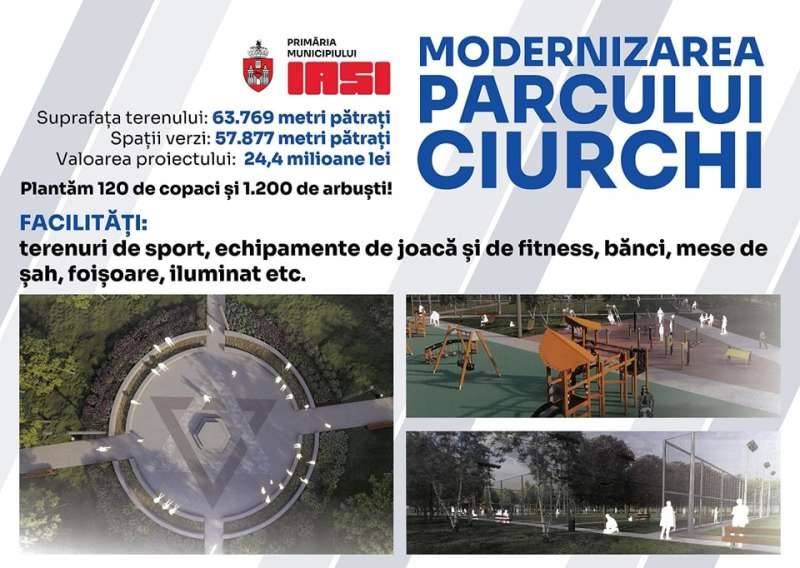 Iași reabilitează Parcul Ciurchi cu peste 24 de milioane de lei