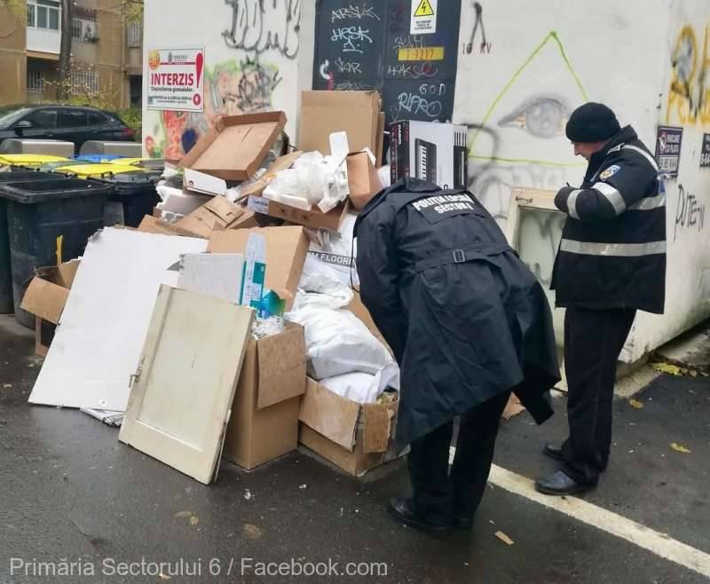 Sector 6: amenzi de 1,44 milioane de lei pentru gunoiul aruncat pe stradă