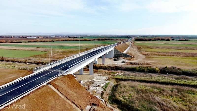Arad închide primul inel de centură complet: podul peste Mureș, gata înainte de termen