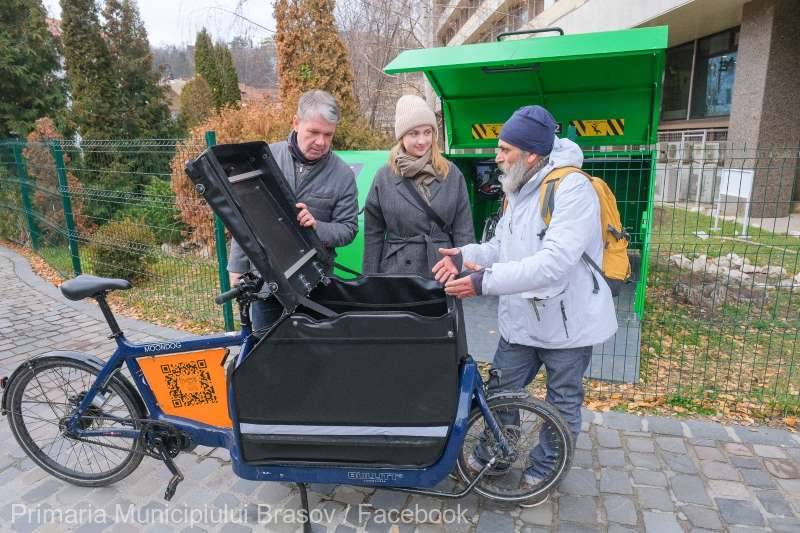 Brașov testează biciclete electrice cargo pentru aprovizionarea centrului istoric