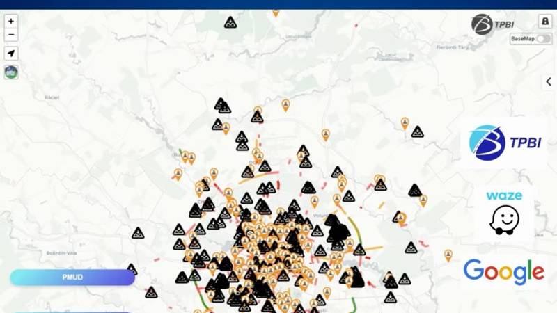 TPBI lansează o hartă interactivă a ambuteiajelor din București și Ilfov, în timp real