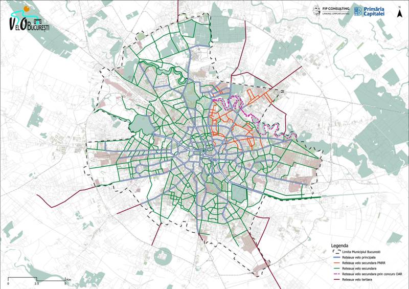 București pregătește 500 de kilometri de piste pentru biciclete până în 2035