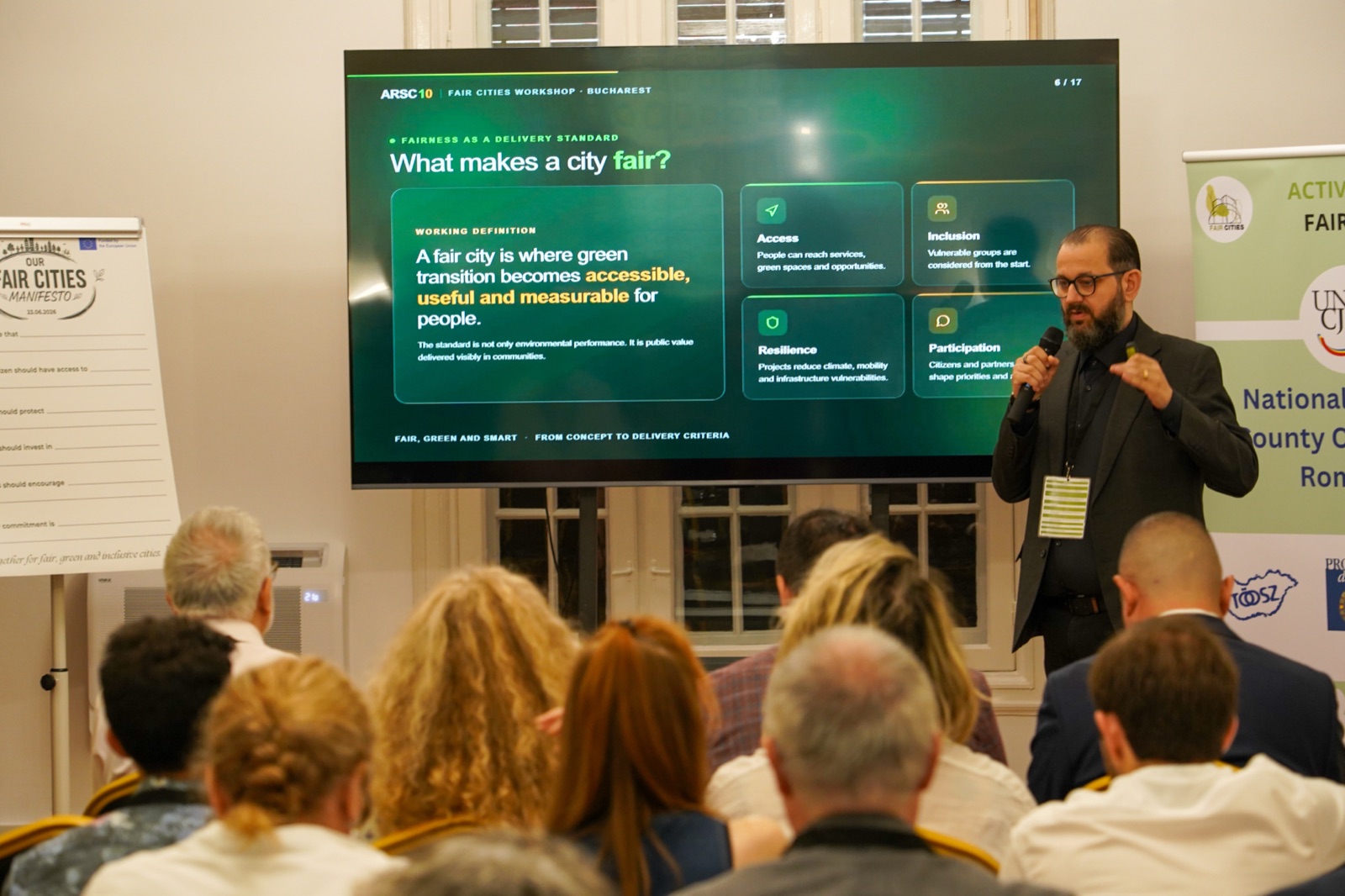 Workshop Fair Cities la București - orașe corecte, verzi și sustenabile, de la concept la proiecte livrabile